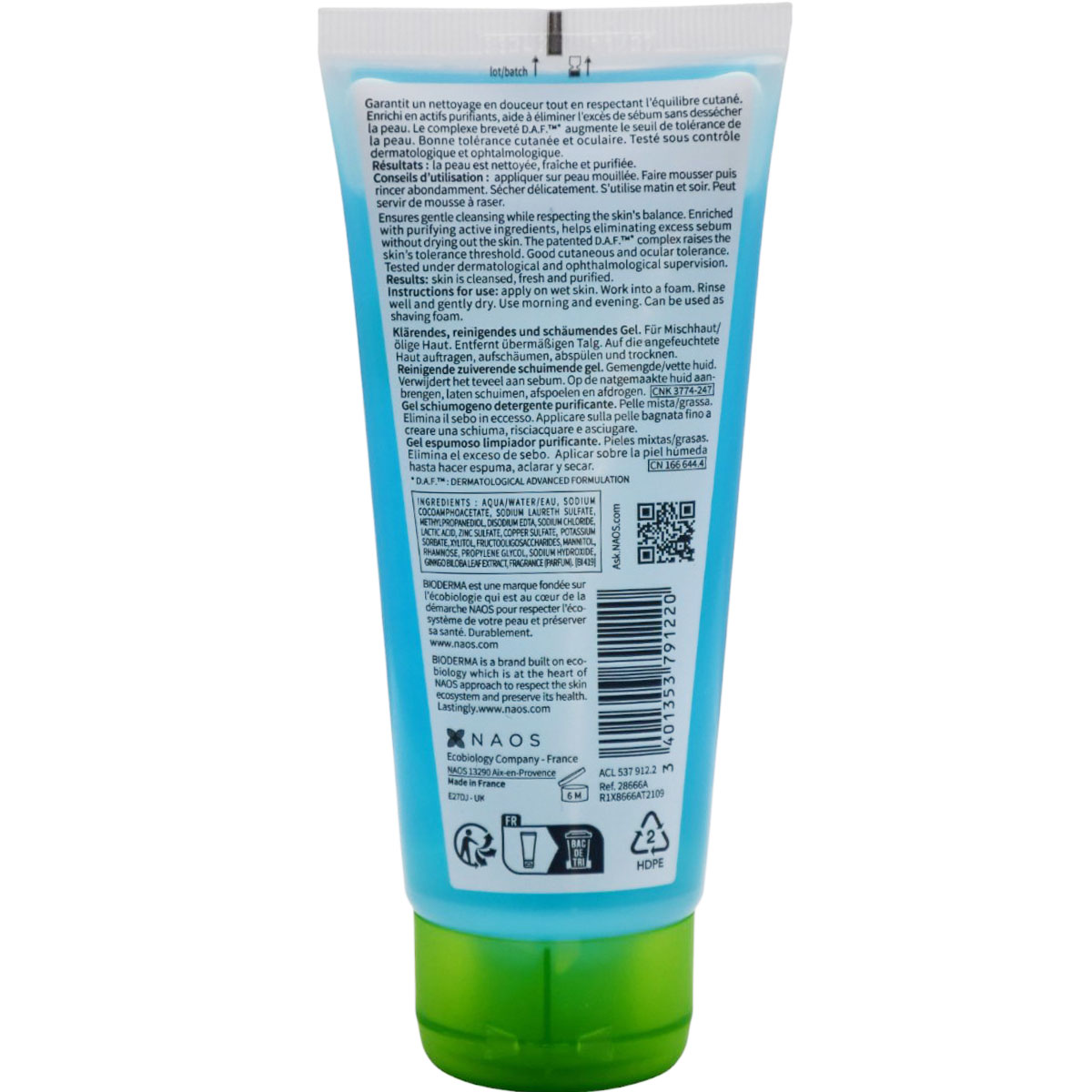 Bioderma Sebium Mousse Cleansing Foam Gel 100 ml image number 1