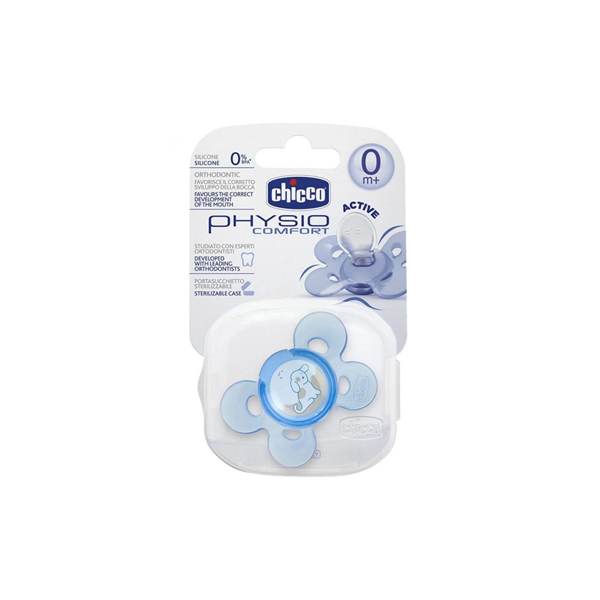 Chicco Comfort Soother Silicon Blue (0-6Months) image number 0