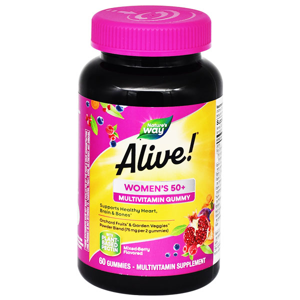 Alive Womens 50+ Mixed Berry Flavor 60 Gummy image number 0