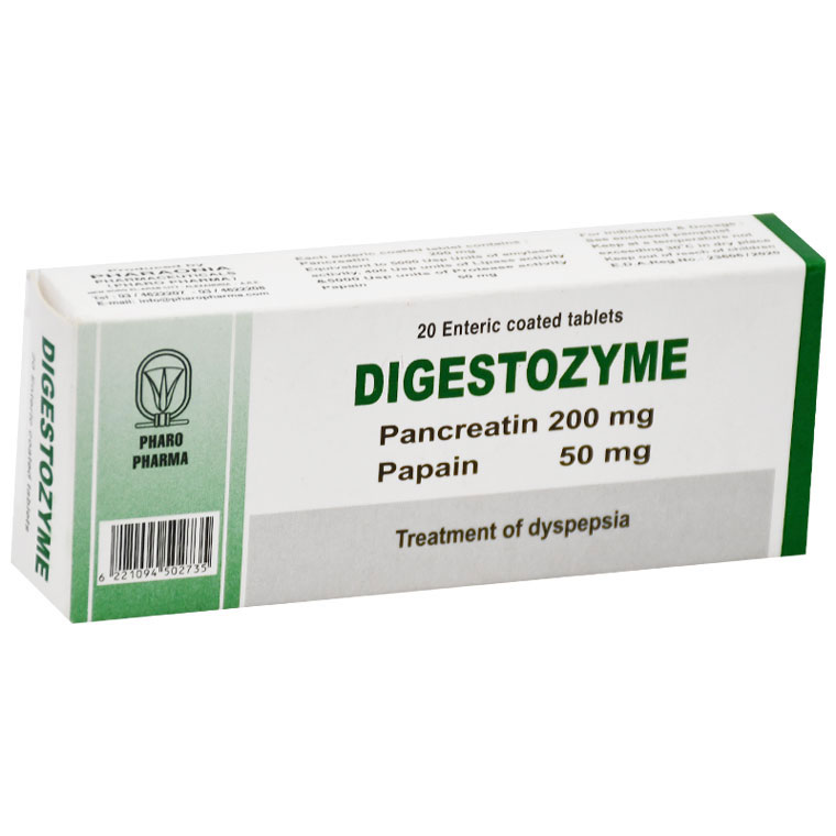 Digestozyme (200mg+50mg) 20 Enteric Coated Tablet image number 0