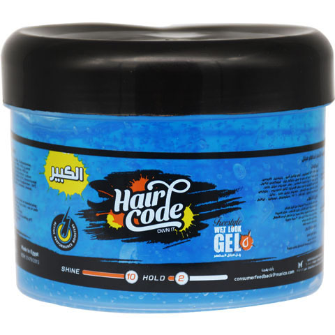 Hair Code Wet Look Blue Hair Jar Gel 475ml image number 0