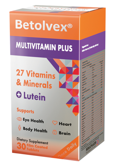 Betolvex Multivitamin Plus 30 Film Coated Tablets image number 0
