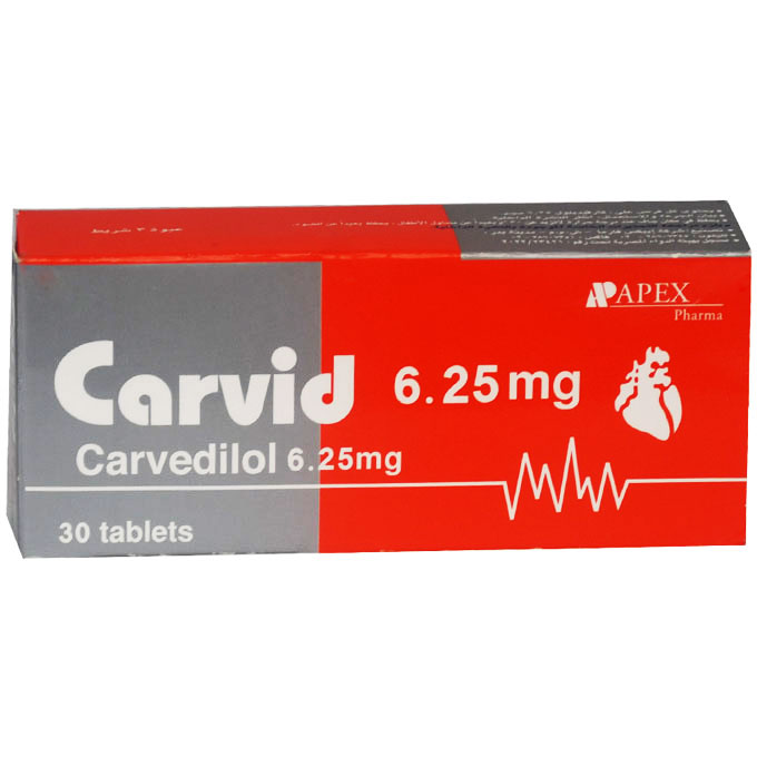 Carvid 6.25mg 30 Tablets image number 0