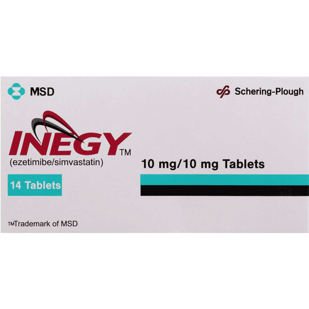 Inegy 10/10mg 14 Tablets image number 0