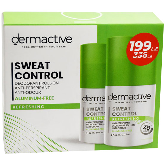Dermactive Refreshing Deodorant Roll On 2x60ml - 199Le (Offer Pack) image number 0