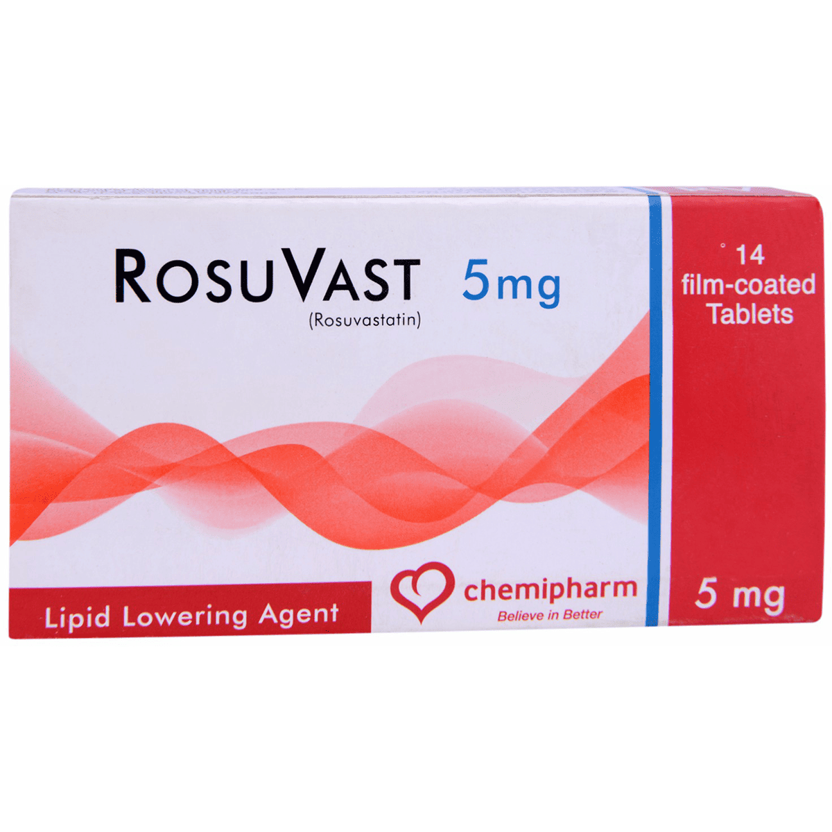 Rosuvast 5mg 14 Film Coated Tablets image number 0