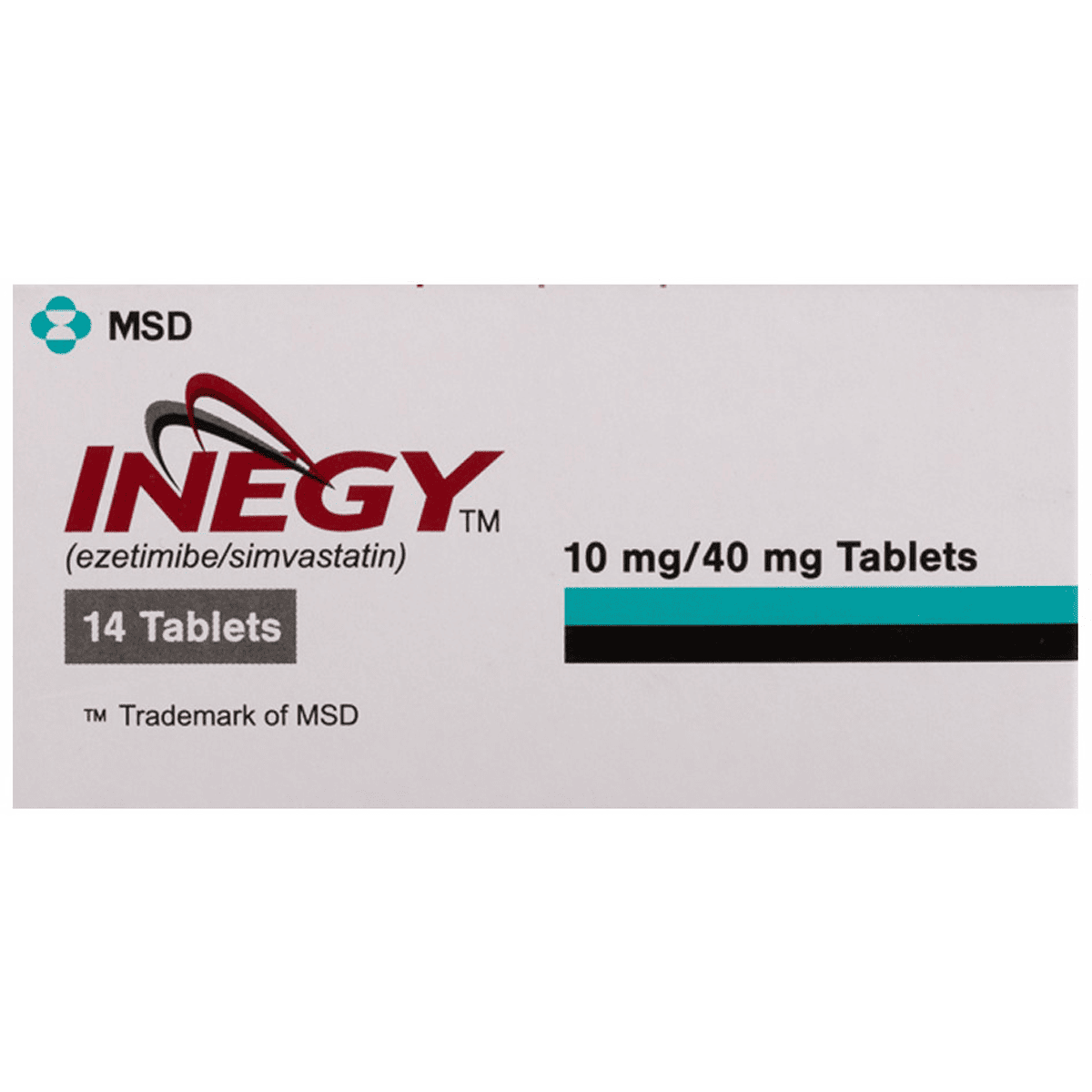 Inegy 10/40mg 14 Tablets image number 0