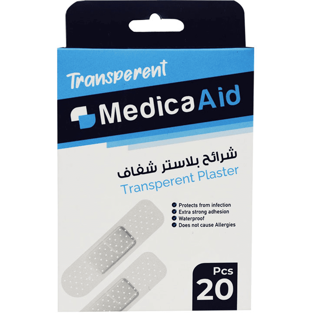 Plaster Medica Aid (Transperent) 20 Pieces image number 0