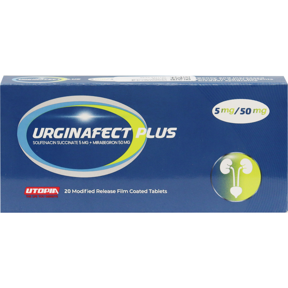 Urginafect Plus 5 mg/50 mg 20 Tablets image number 0