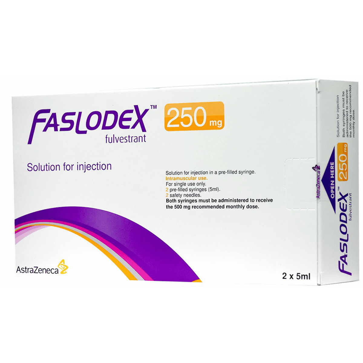 Faslodex 250mg/5ml Intramascular 2 Prefilled Syringe (Refrigerated) image number 0
