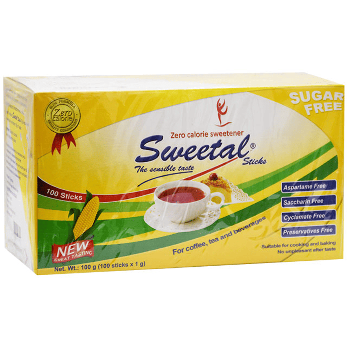 Sweetal Zero Calorie Sweetener 100 Sachets 1gm image number 0