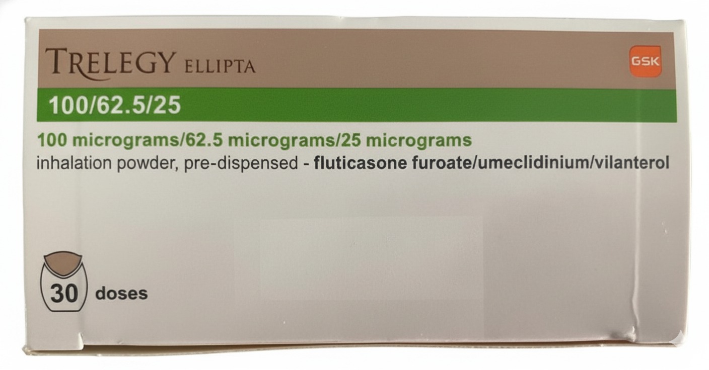 Trelegy Ellipta 100/62.5/25 &mu;g 30 Inhalation Doses image number 0