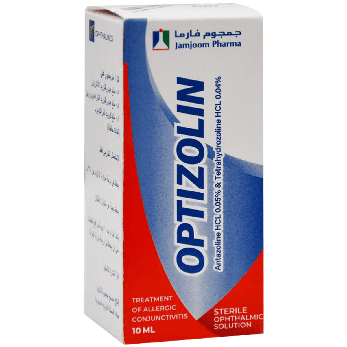 Optizolin (0.5mg+0.4mg) Eye Drop 10ml image number 0