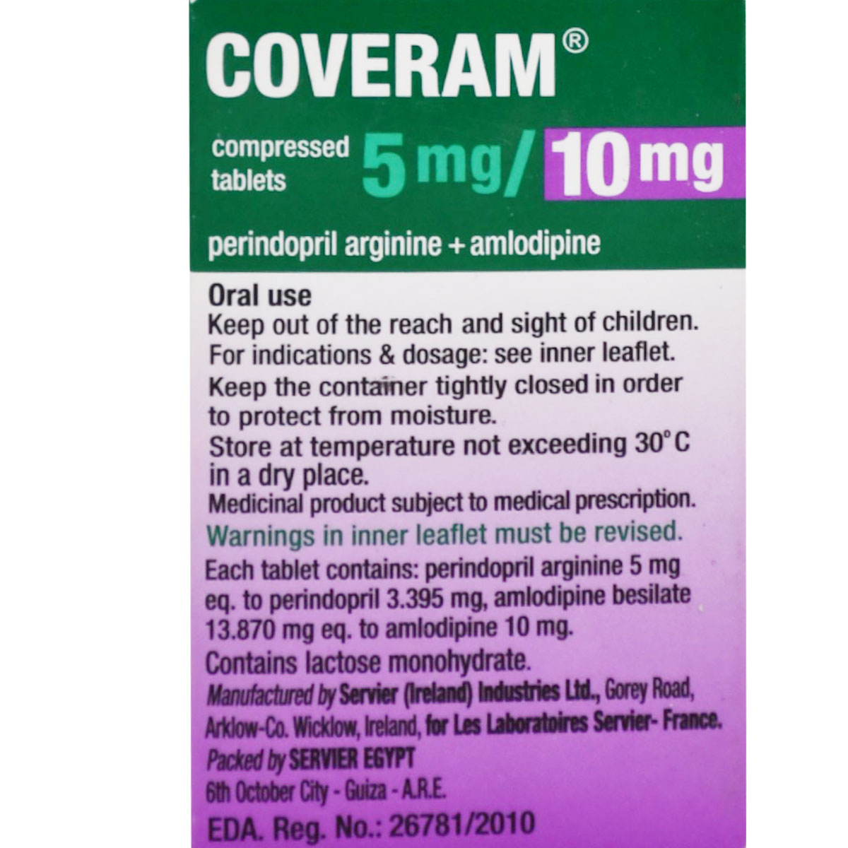 Coveram 5/10mg 30 Tablets image number 1