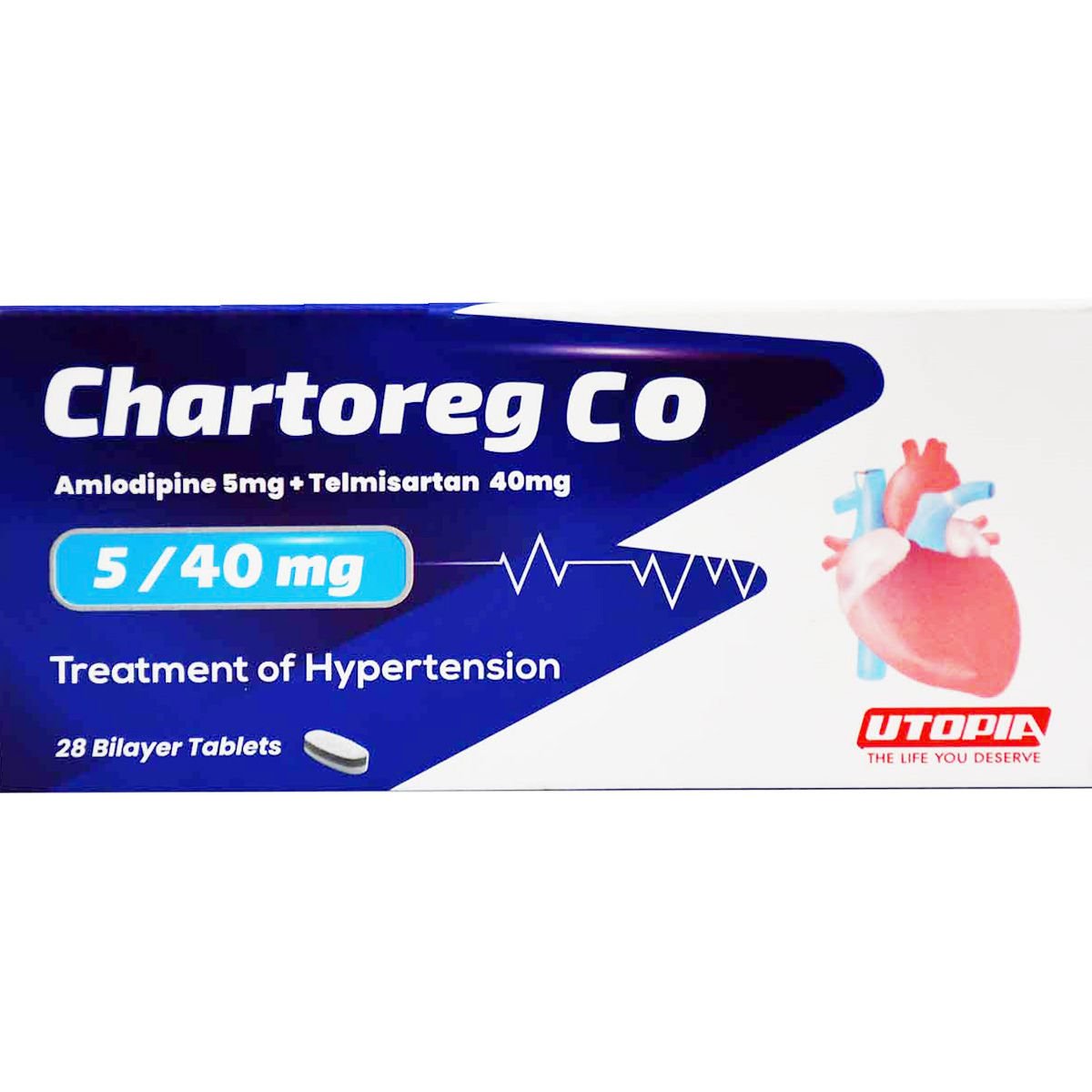 Chartoreg Co 5 mg/40 mg 28 Bilayer Tablets image number 0