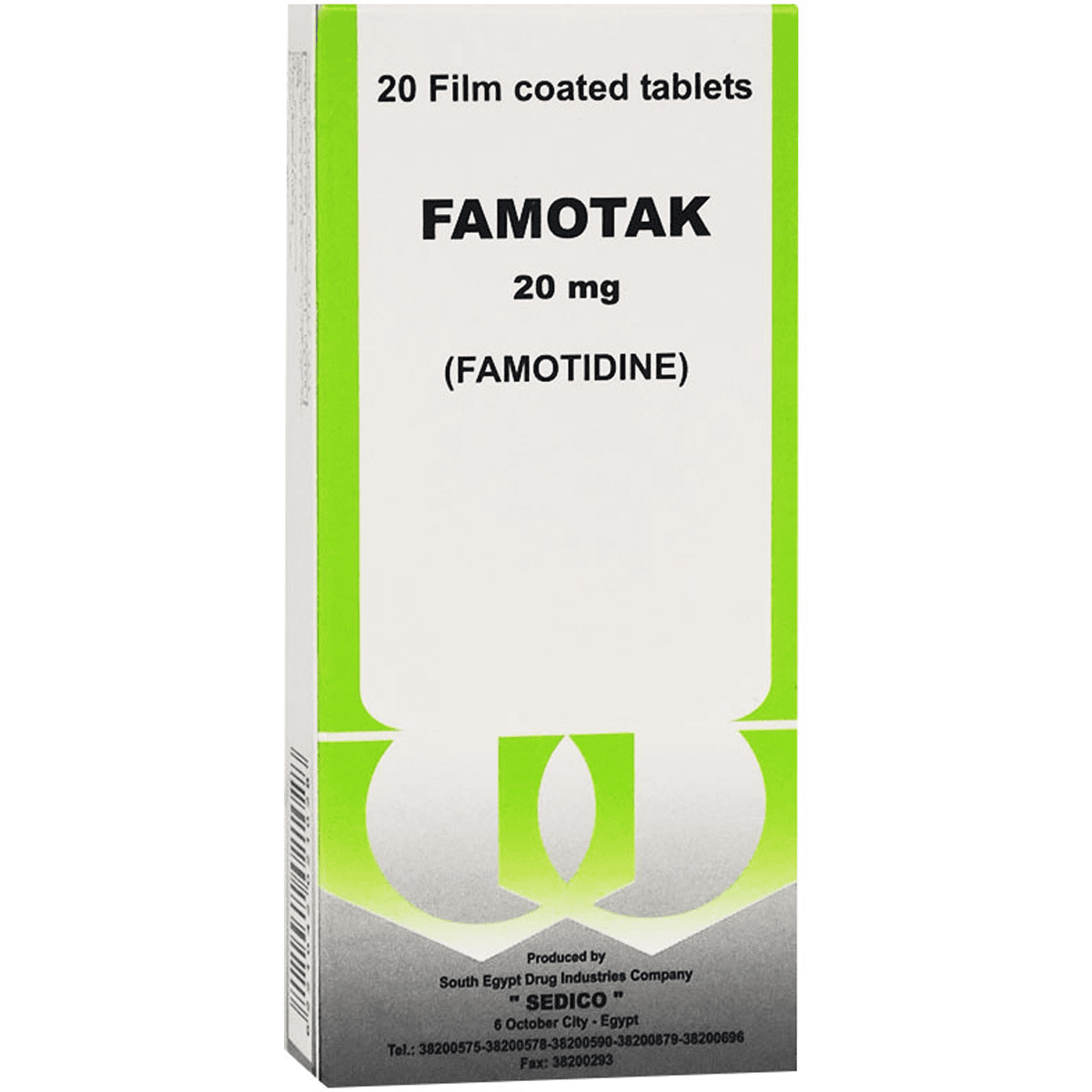Famotak 20mg 20 Tablets image number 0