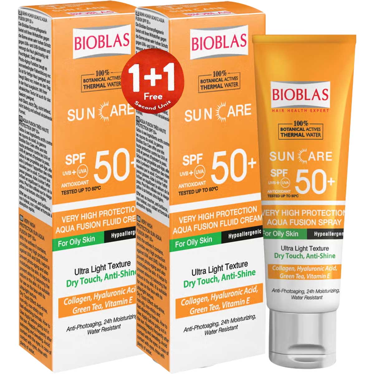 Bioblas Suncare Spf (50+) Fluid Cream 50ml 1+1 (Offer Pack) image number 0