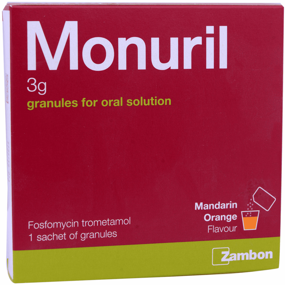 Monuril (Single Dose) 3gm 1Granules Sachets image number 0