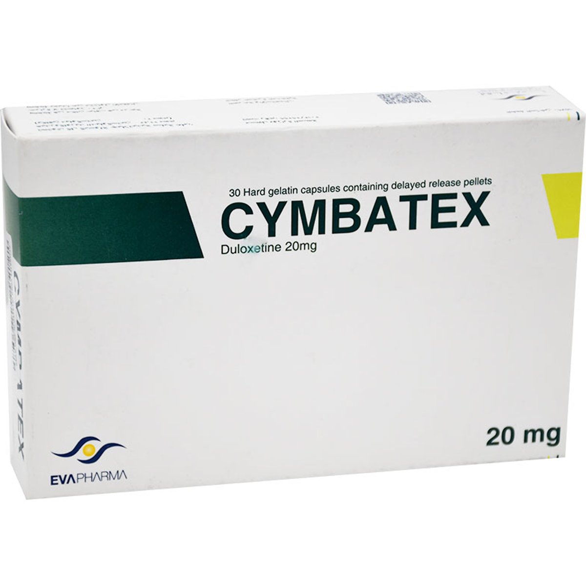 Cymbatex 20mg Delayed Release 30 Hard Gel Capsules image number 0