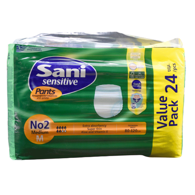 Sani Sensitive Pants (2) M (80-120cm) 24pcs image number 0