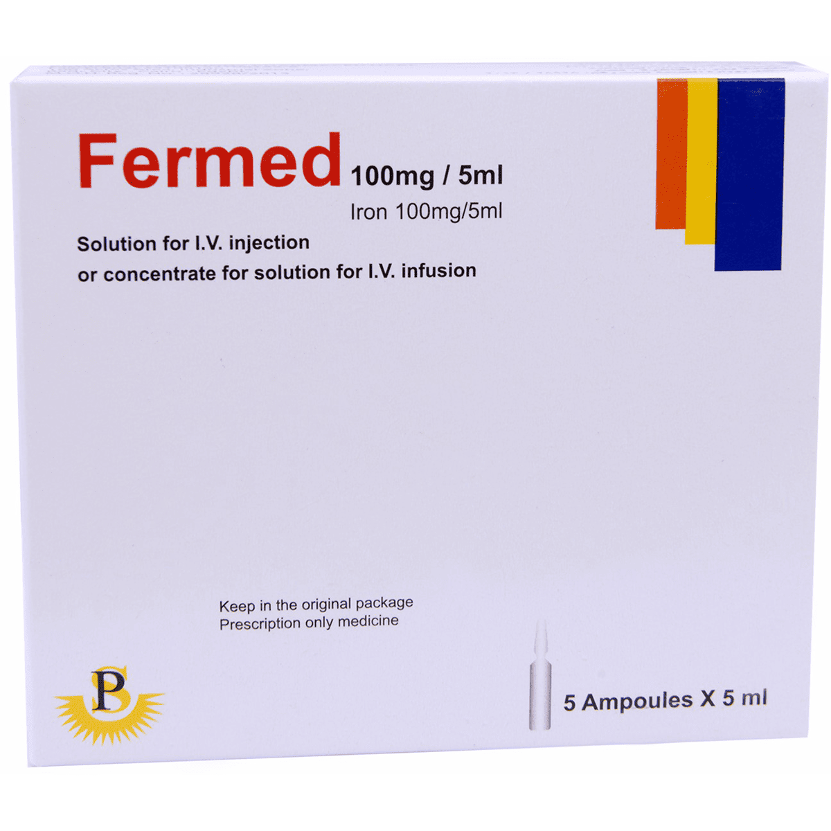 Fermed 100mg/5ml Iv/ (IV Infusion) 5 Ampoules image number 0