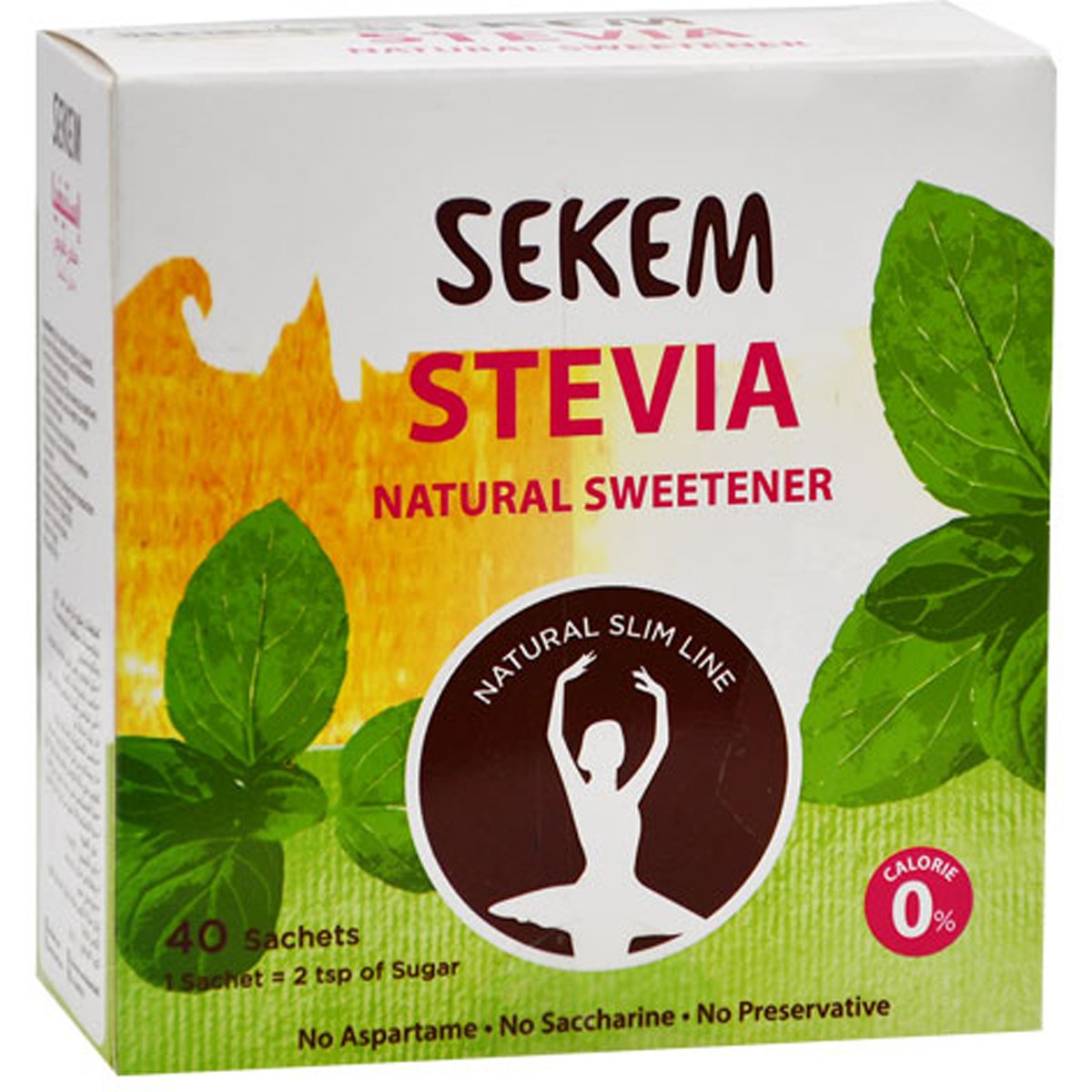 Sekem Stevia Natural Sweetener 40 Sachets image number 0