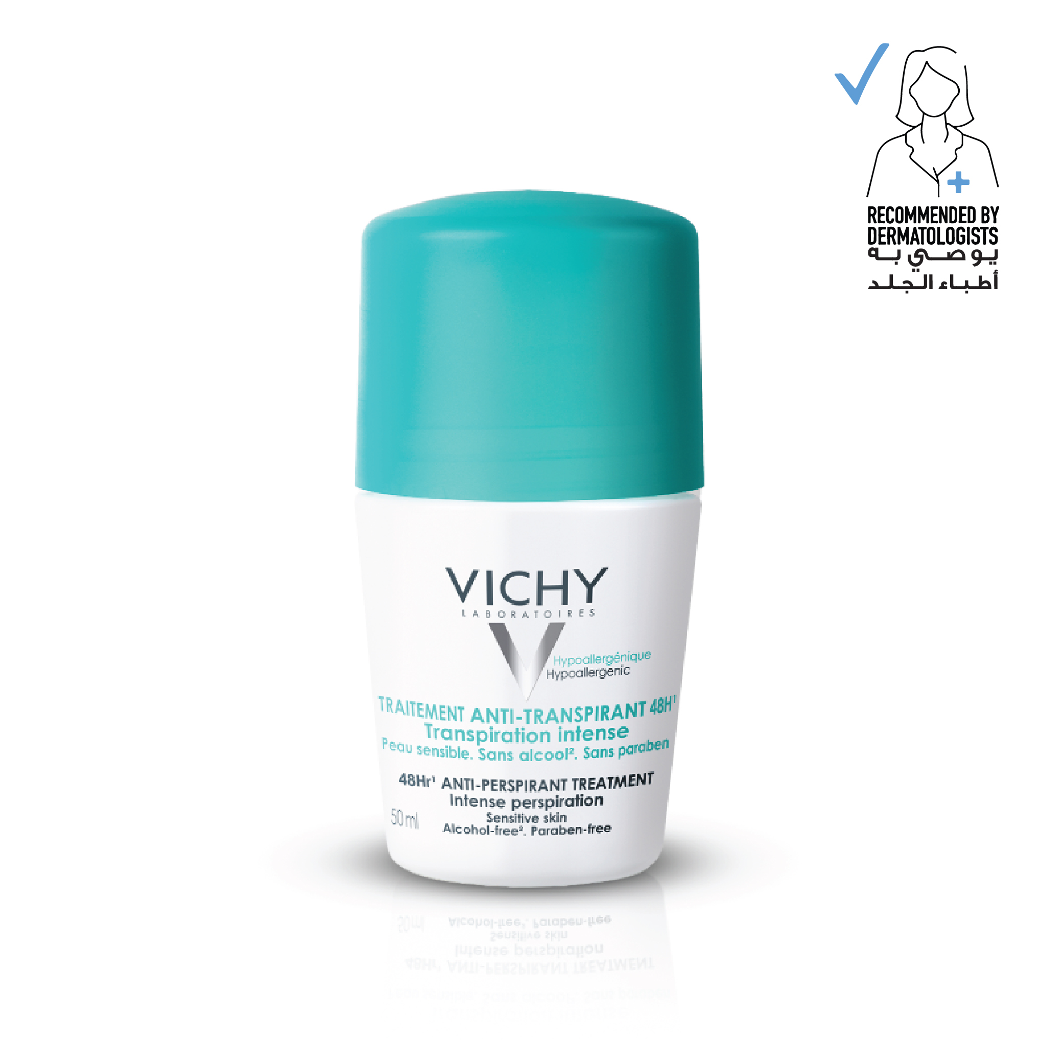 Vichy Treatment Intense Perspirant 48 Hours Roll On 50ml image number 0