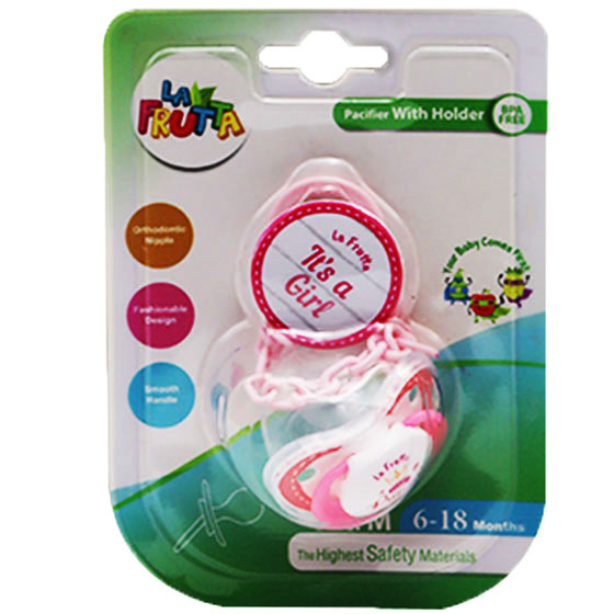 La Frutta Pacifier With Holder From (6-18 Months) Medium/22244 image number 0
