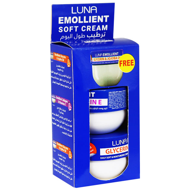 Luna (Collagen Cream 50gm + Glycerin Cream 50gm)+Collagen Cream 20gm Free (Offer Pack) image number 0