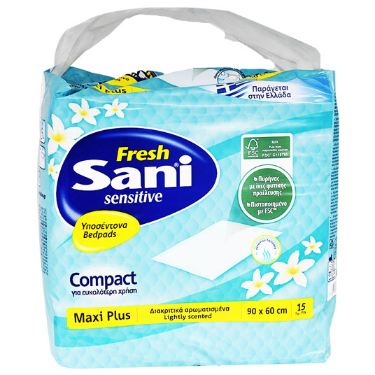 Sani Sensitive Fresh Bedpads Xlarge (90X60Cm) 15 pieces image number 0