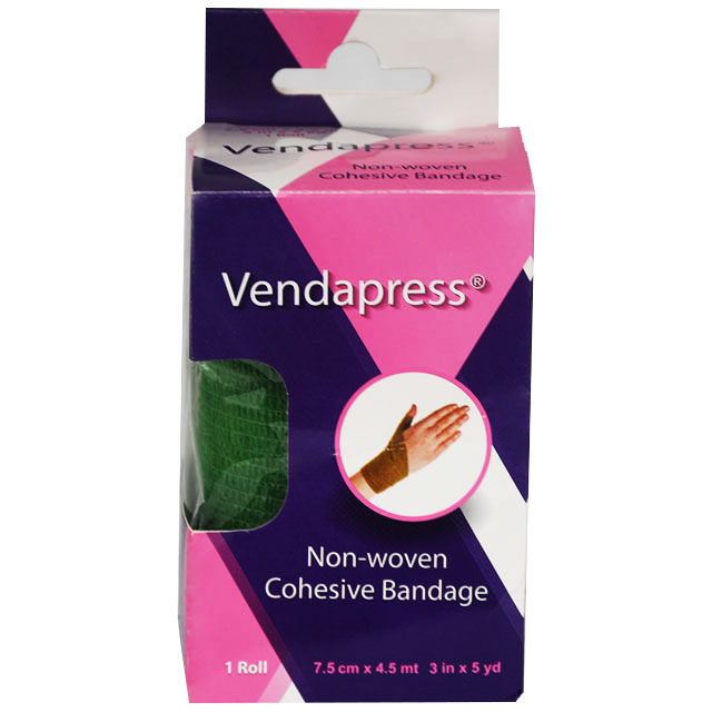 Vendapress Cohesive Bandage 7.5Cmx4.5 Metre (Green) image number 0