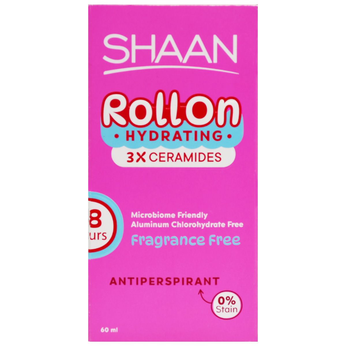 Shaan Hydrating Fragrance Free Deodorant Roll On for Women 60 ml image number 0