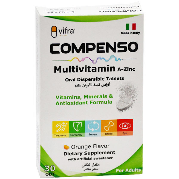 Compenso Multivitamin A-Zinc 30 Oral Dispersible Tablets image number 0