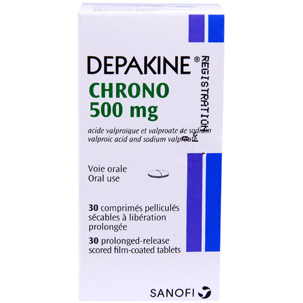Depakine Chrono 500mg 30 Tablets image number 0