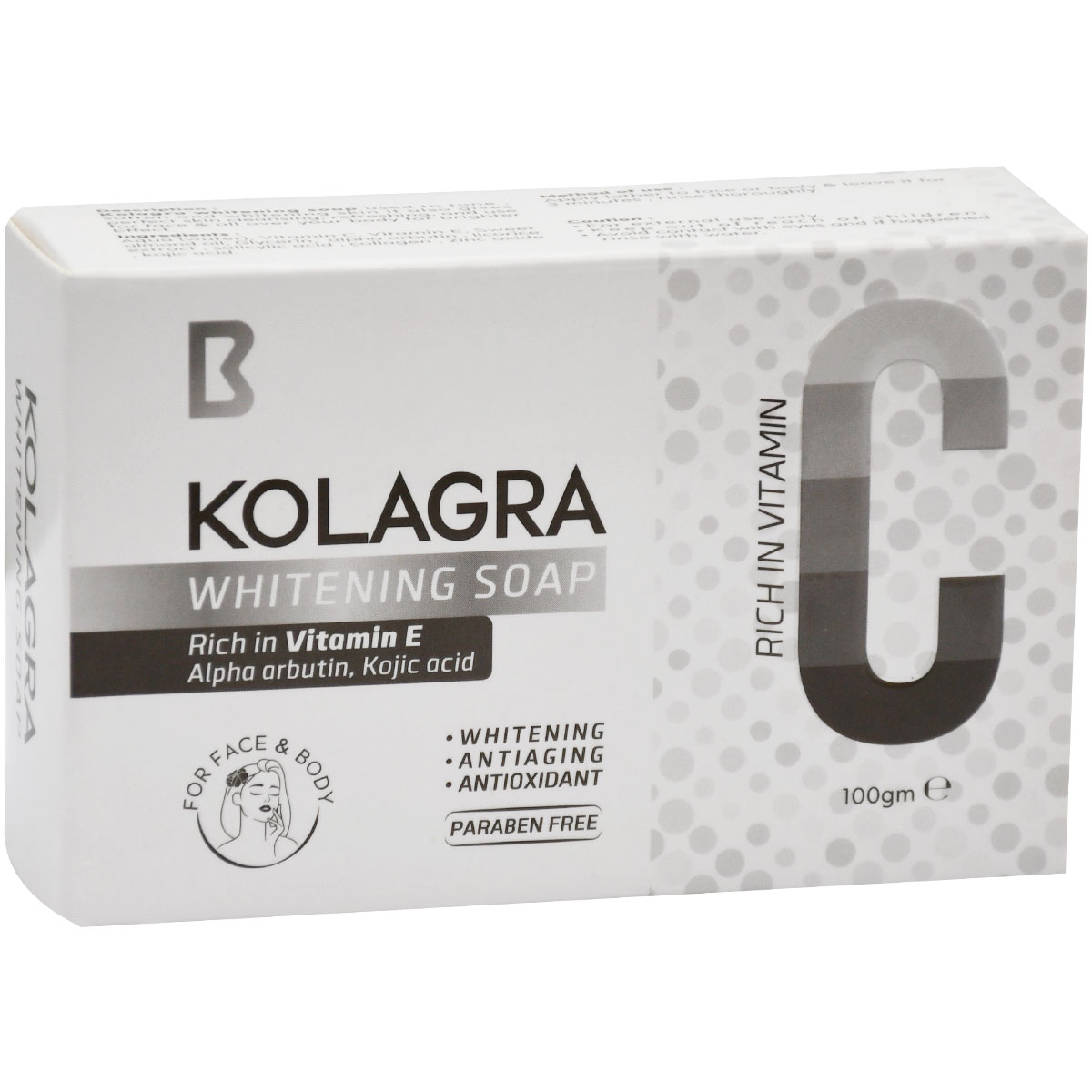 Kolagra C Whitening Soap with Vitamin E 100gm image number 0