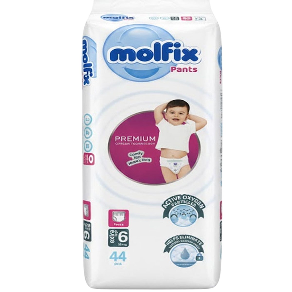 Molfix Premium Pants (6) Extra Large 15kg+ 44 Pieces image number 0