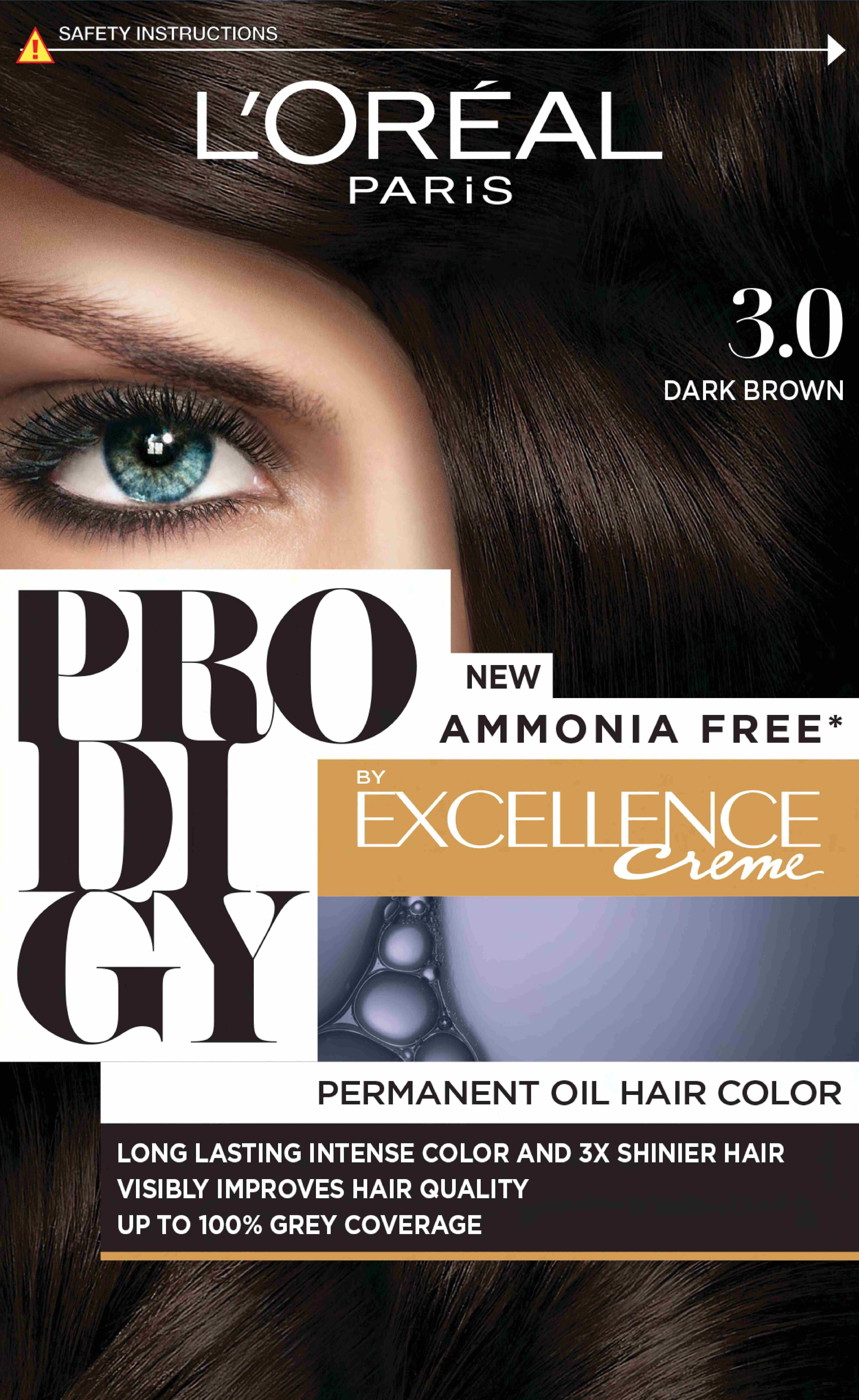 Loreal Prodigy Hair Color/3.0 Dark Brown image number 0