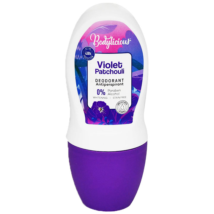 Bodylicious Violet Patchouli Deodorant Roll On For Women 50ml image number 0