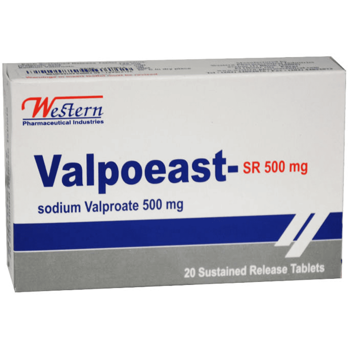 Valpoeast SR 500mg 20 Tablets image number 0