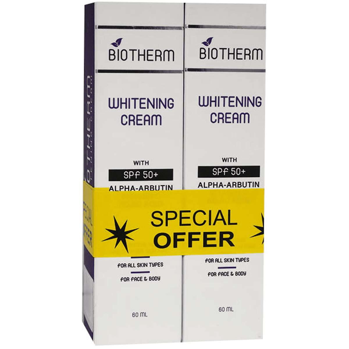 Biotherm Whitening Spf(50+) Cream 2X60ml (Offer Pack) image number 0