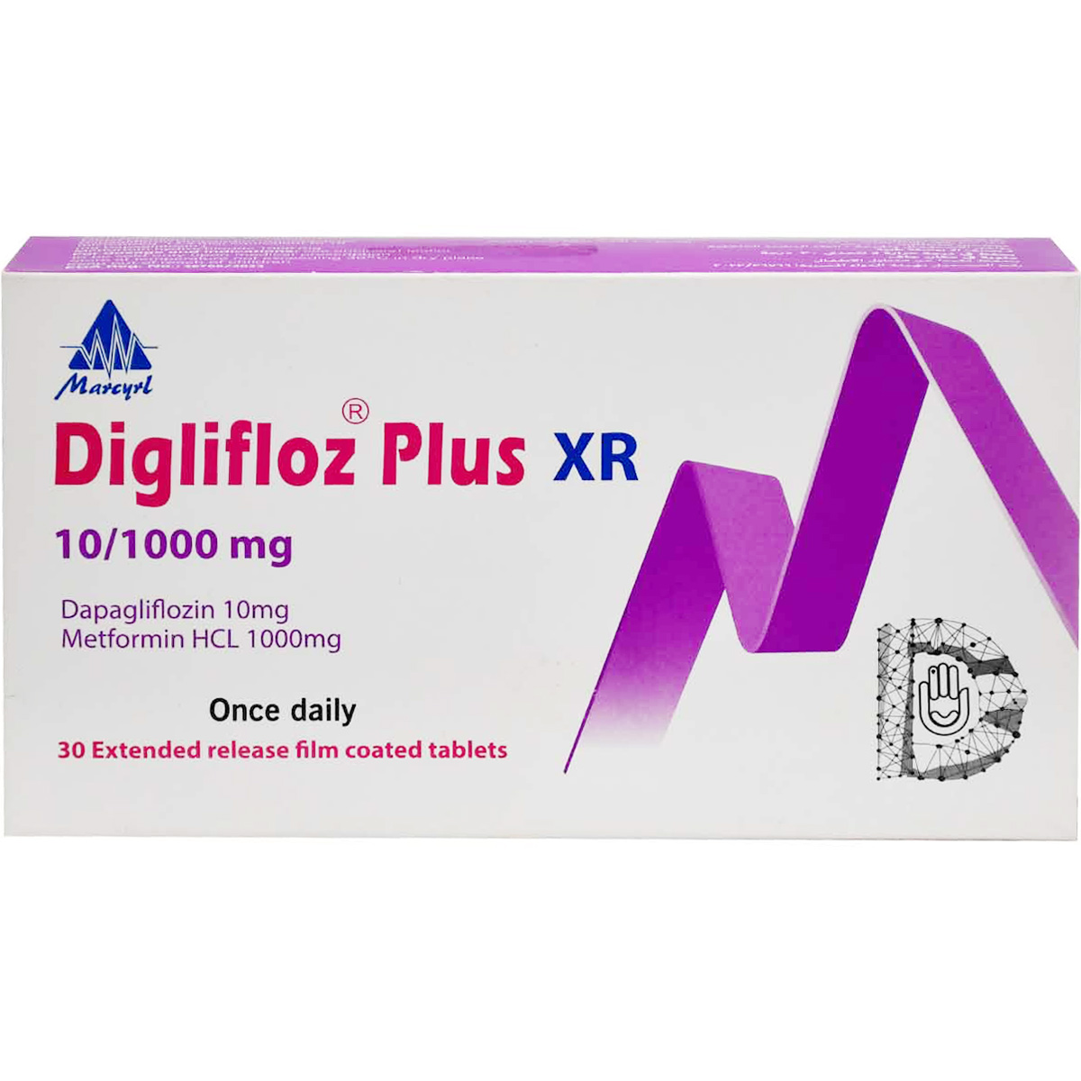 Diglifloz Plus XR 10/1000 mg 30 Tablets image number 0