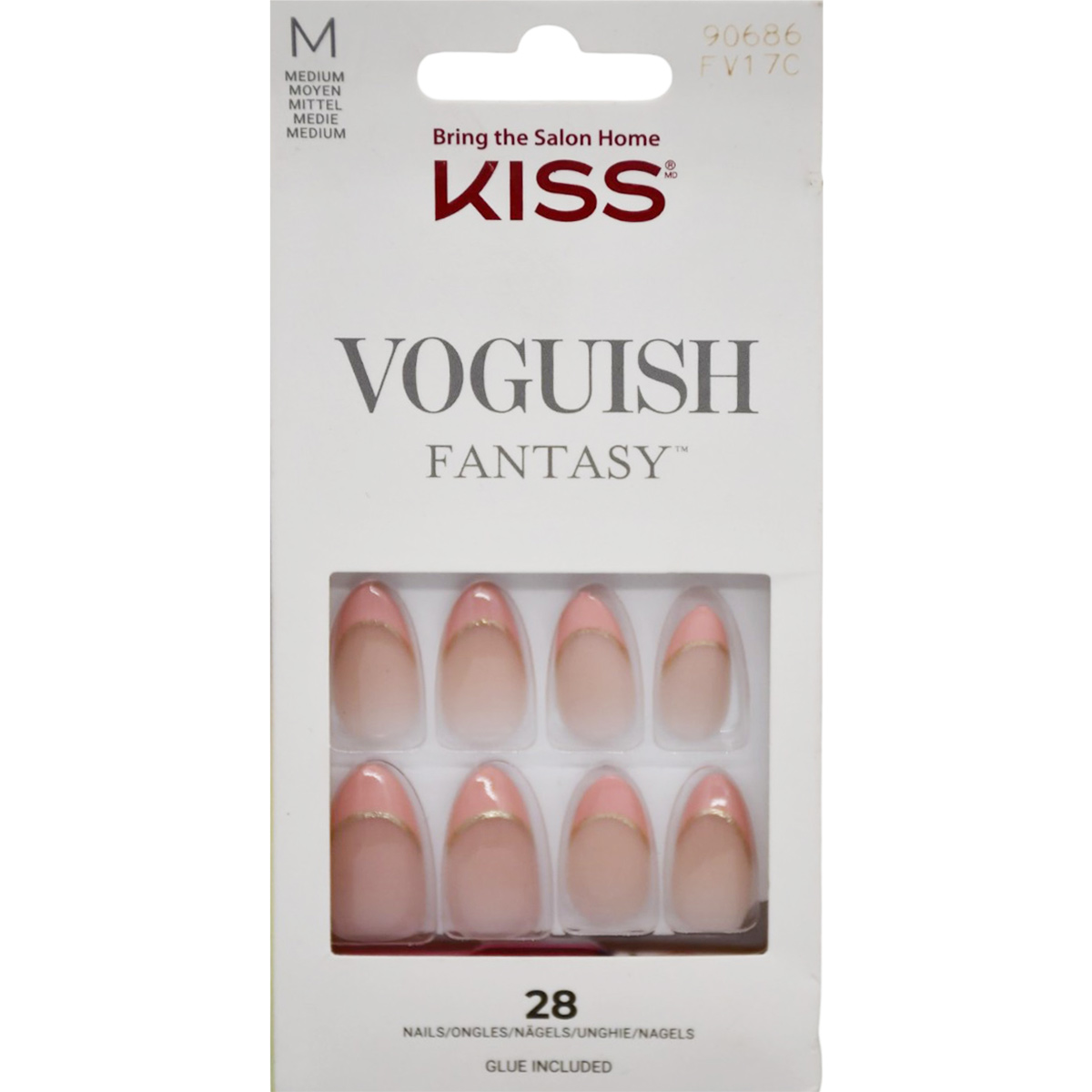 Kiss Voguish French Nails 28 Pieces/FV17C image number 0