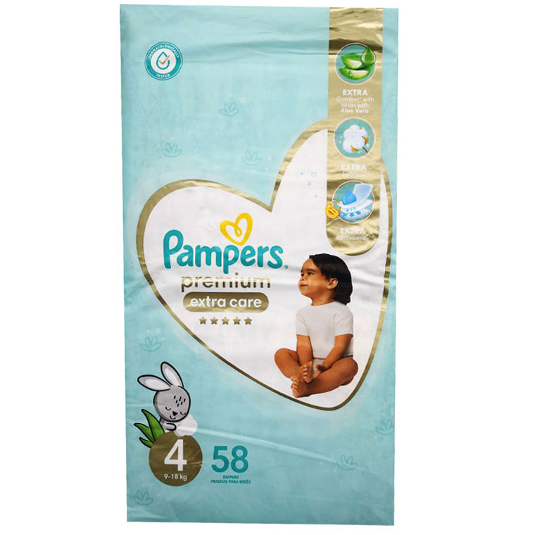Pampers Premium Extra Care (4) (9-18 KG) 58 Pieces image number 0
