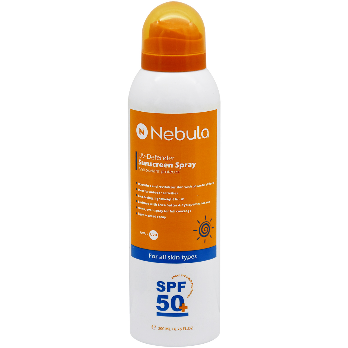Nebula UV Defender Sunscreen Spray SPF(50+) 200 ml image number 0