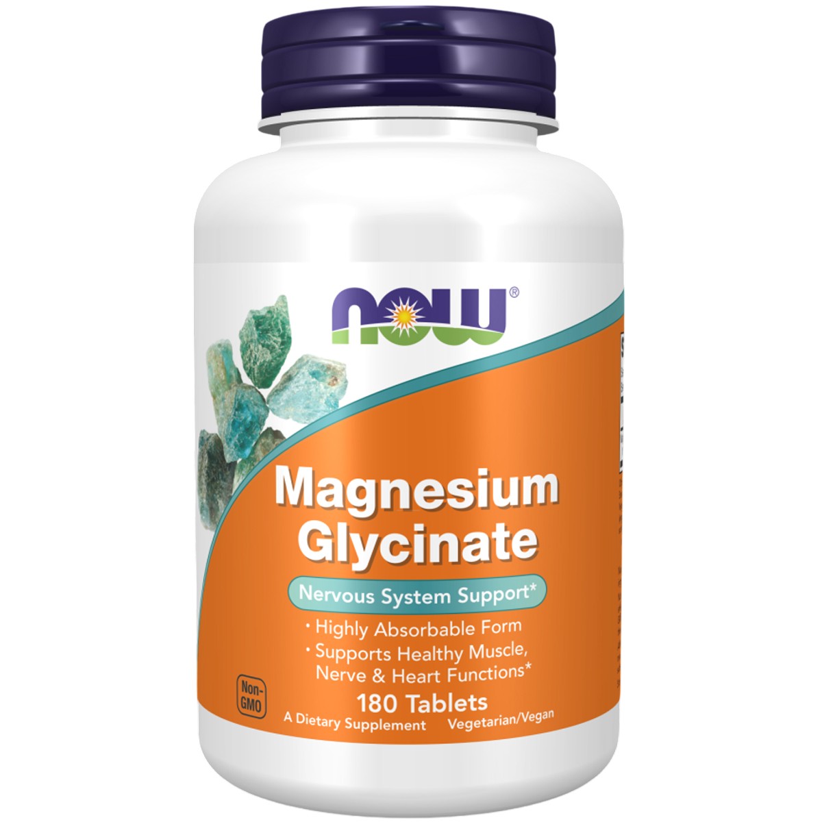 Now Magnesium Glycinate 180 Tablets image number 0