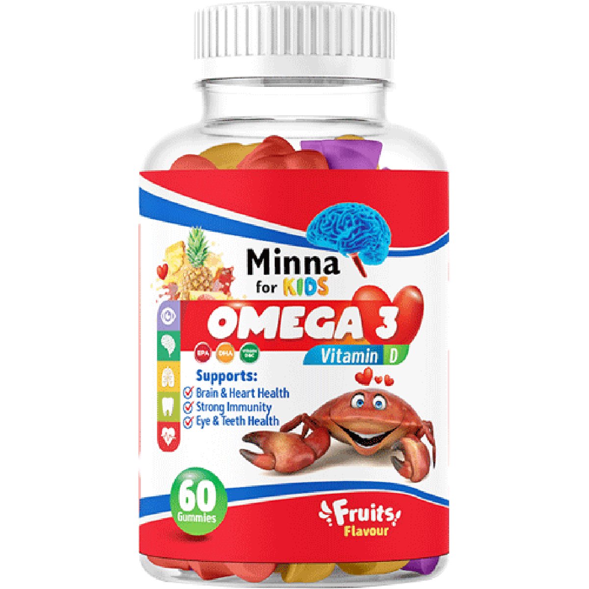 Minna Omega 3 for Kids 60 Gummies image number 0