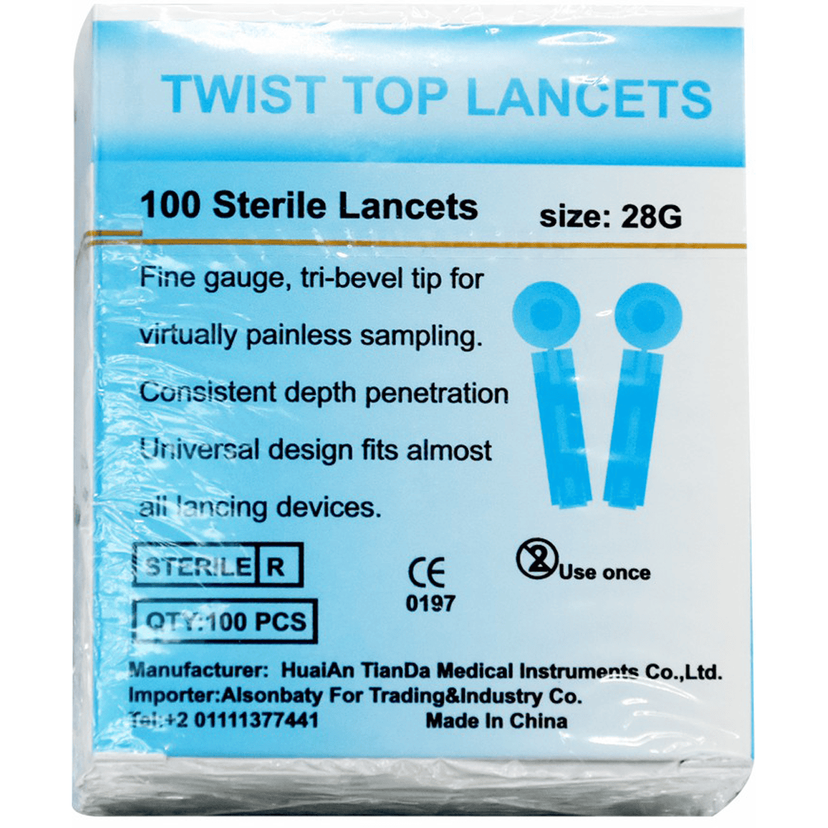 Lancets Blood 100Lancets image number 0