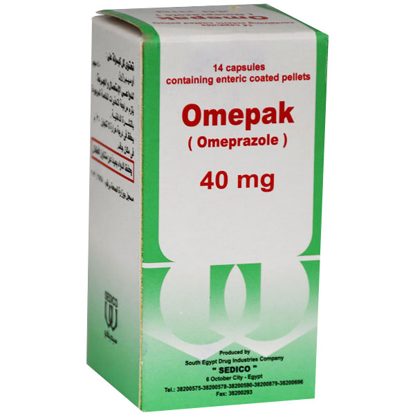 Omepak 40mg 14 capsules image number 0