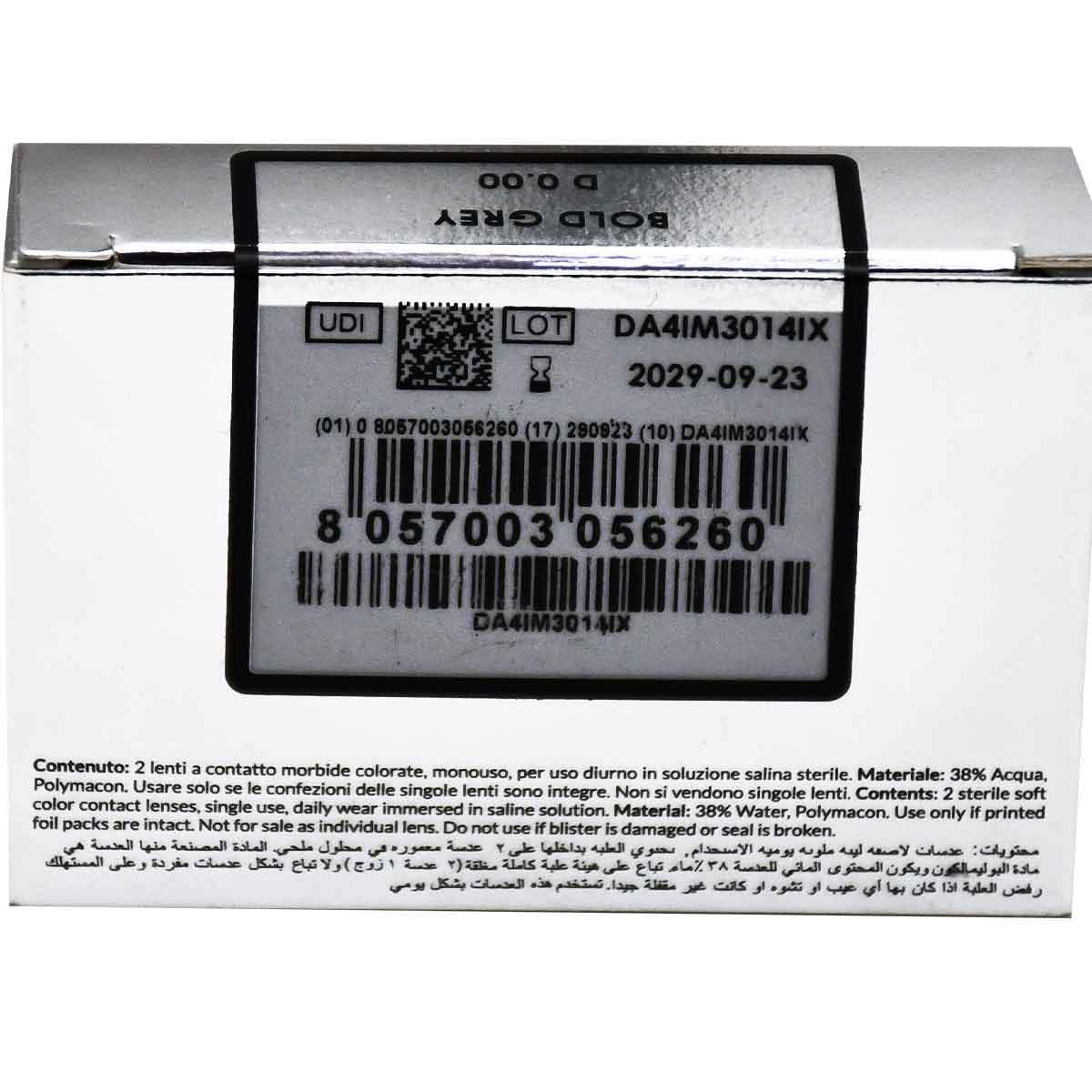 Desio Attitude One Day Color Contact Lens Bold Grey image number 1
