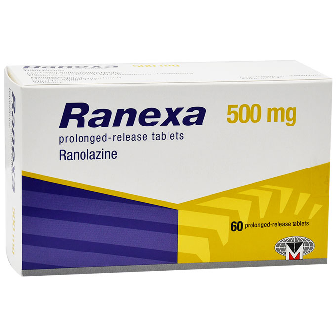 Ranexa 500mg Prolonged Release 60 Tablet image number 0